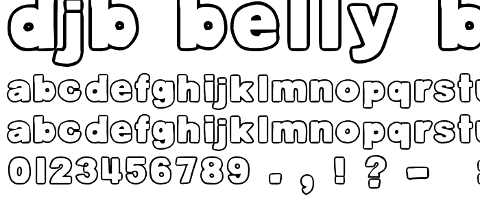DJB Belly Button-Outtie font